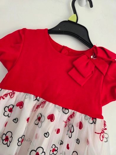 Like New Mayoral Dress with Hearts and Flowers - 3years