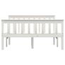 Bed Frame White Solid Pinewood 120x190 cm Image 4