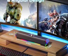 G11 PC Speakers for Desktop, Touch Lights Computer Speakers with Surge Clear Sound, USB C/USB Powered for Computer Desktop PC Laptop Monitor
