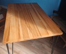Solid Wood Table with Pinned Legs