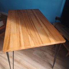 Solid Wood Table with Pinned Legs