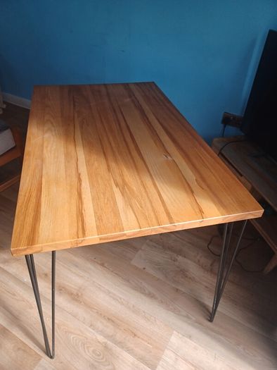 Solid Wood Table with Pinned Legs