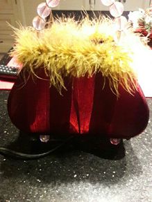 Light shaped as a Handbag Wine colour NEW