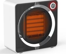 500W Portable Ceramic Electric Heater, Fast Heating in 2s with PTC Technology, Energy Saving Mini Space Heater with Overheat/Tip-Over Protection, Silent Desk Heater for Home Office