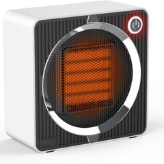 500W Portable Ceramic Electric Heater, Fast Heating in 2s with PTC Technology, Energy Saving Mini Space Heater with Overheat/Tip-Over Protection, Silent Desk Heater for Home Office