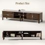 180cm Long TV Unit With Storage And Adjustable Shelves, Television Console Table for TVs up to 80 inch, Media Entertainment Center For Living Room Bedroom, Walnut Image 2
