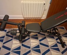 Weight bench with leg extensions