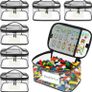 6 Pack Clear Toy Storage Bags, Storage Bags with Zipper, Clear PVC Toy Kids Organiser for Building Blocks, Puzzles, Clay, Small Models, Board Games, Books (6 Pack-L) Image 3