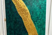 Green textured 3D painting