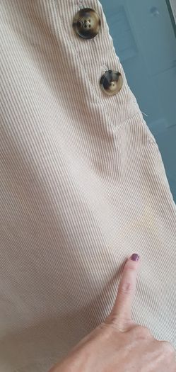 MANGO beige cord pinafore with pockets Sz L (12-14)