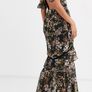 Stunning New Hope and Ivy Maxi dress wedding debs special occasion tiered stunning silhouette BNWT  UK 14 Image 6