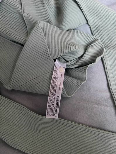 Bershka Ribbed Cropped Cardigan