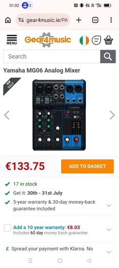 Yamaha Mg06 Brand New