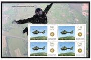 2013 Ireland Irish Defence Forces Commemorative Stamp Booklet Pane featuring Parachutist &amp; Helicopter Stamps Mint Never Hinged (MNH). Hibernian HP226