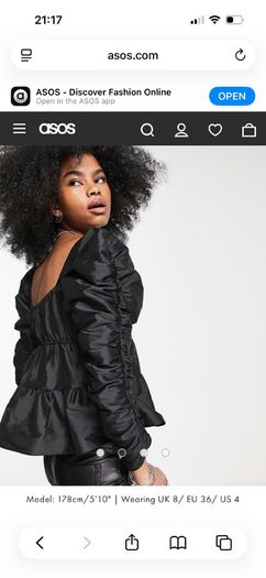 topshop black ruffled top