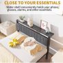 Double Bed Frame with Storage Headboard, 4ft6 Metal Upholstered Platform Bed Frame Double Bed/Under Bed Storage/No Box Spring Needed, Dark Gray Image 5