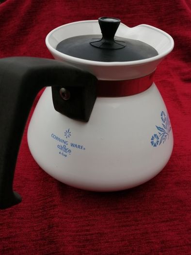 Vintage Corning Ware Coffeepot in Cornflower Blue