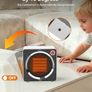 500W Portable Ceramic Electric Heater, Fast Heating in 2s with PTC Technology, Energy Saving Mini Space Heater with Overheat/Tip-Over Protection, Silent Desk Heater for Home Office Image 5