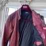 Real Leather jacket- Dark Red - Tigha - New Image 2