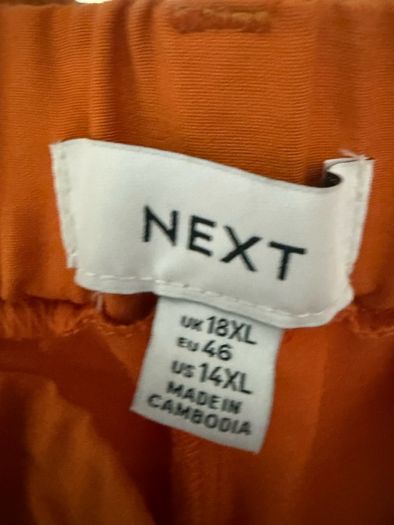 Next Tall Tailored Mustard Trousers Size 18L