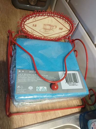 Red Vintage Weight Napkin Holder