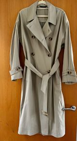 Trench Coat- Light Beige/Green