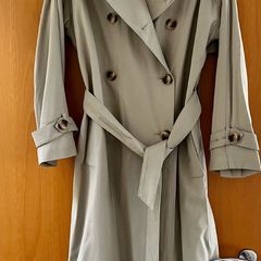 Trench Coat- Light Beige/Green
