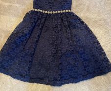American Princess navy lace dress (6x/7)