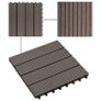 22 pcs Decking Tiles 30x30cm 2 sqm WPC Brown Image 4