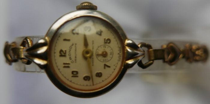 Vintage 1930s CRONOW Rolled Gold Watch - Working Vintage Ladies Manual Wind Up Wrist Watch