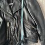 AllSaints Balfern Black Leather Biker Jacket Size8 Image 5