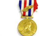 Vintage Gilded Bronze French Railway Honor Medal