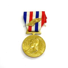 Vintage Gilded Bronze French Railway Honor Medal