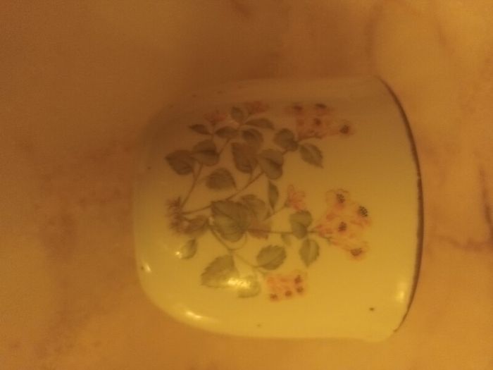 Vintage 70's Ceramic Hand Painted Planter/Trinket Dish