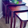 Refreshed - Mid-Century mahogany nest of 3 tables Image 6
