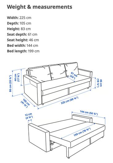 3 Seater Sofa-bed with Storage