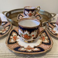 Rare find: Royal Albert, "Royality" Edwardian Tea Setting for 4  & Tray