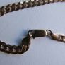 Vintage 9Ct Solid Gold 375 Flat Curb Link Chain. Bracelet 4,46g - L 7,2" Image 5