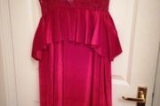 ladies cold shoulder velvet dress with sleeves