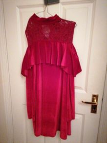 ladies cold shoulder velvet dress with sleeves