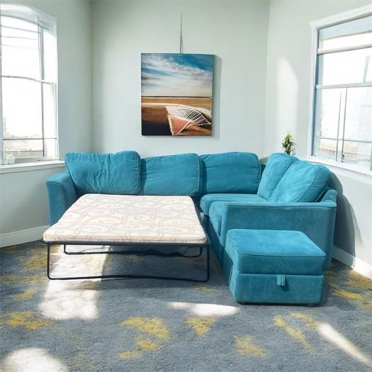 Teal  corner Sofa/sofabed