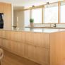 light oak slab kitchen doors Image 5