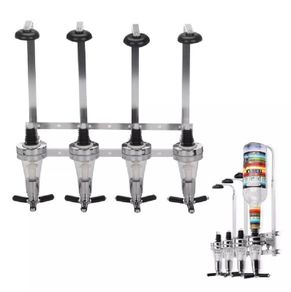 4 Bottle Wall Mounted Optic Dispenser Home Bar NEW