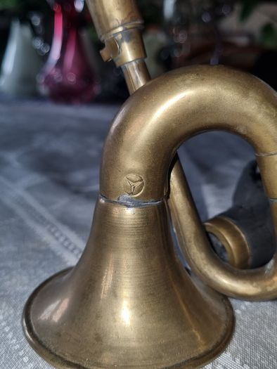 Old brass Mercedes car horn