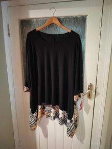 Fluttering Butterfly, black  tunic, new with Tags