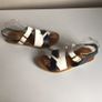 Lotus Ladies Strappy White and Navy Flat Sandals size 5 Image 5