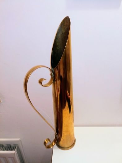 Huge Trench Art Made From Large Calibre Artillery Shell In Brass 62cm/24inch High