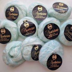 White green mohair yarn