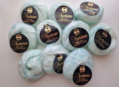 White green mohair yarn
