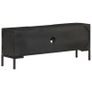 TV Cabinet Black 115x30x46 cm Solid Mango Wood Image 5